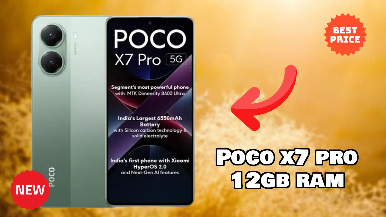 POCO X7 Pro 12GB RAM Display Size: 6.67 Inches (16.94 Cm) Screen Quality