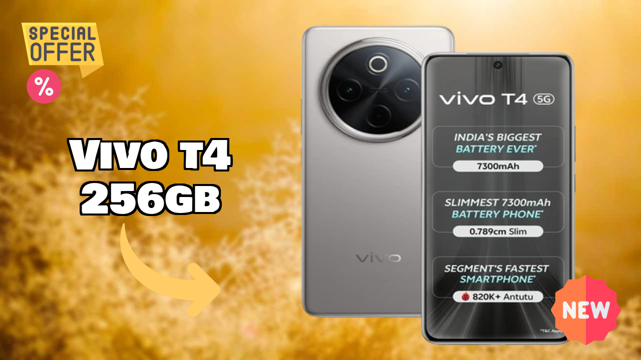 Vivo T4 256GB Display Size: 6.77 Inches (17.2 Cm) Screen Test